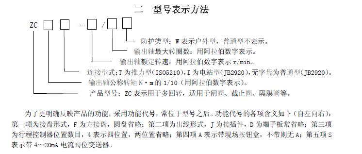 zc45-18/20閥門電動裝置說明書、接線圖